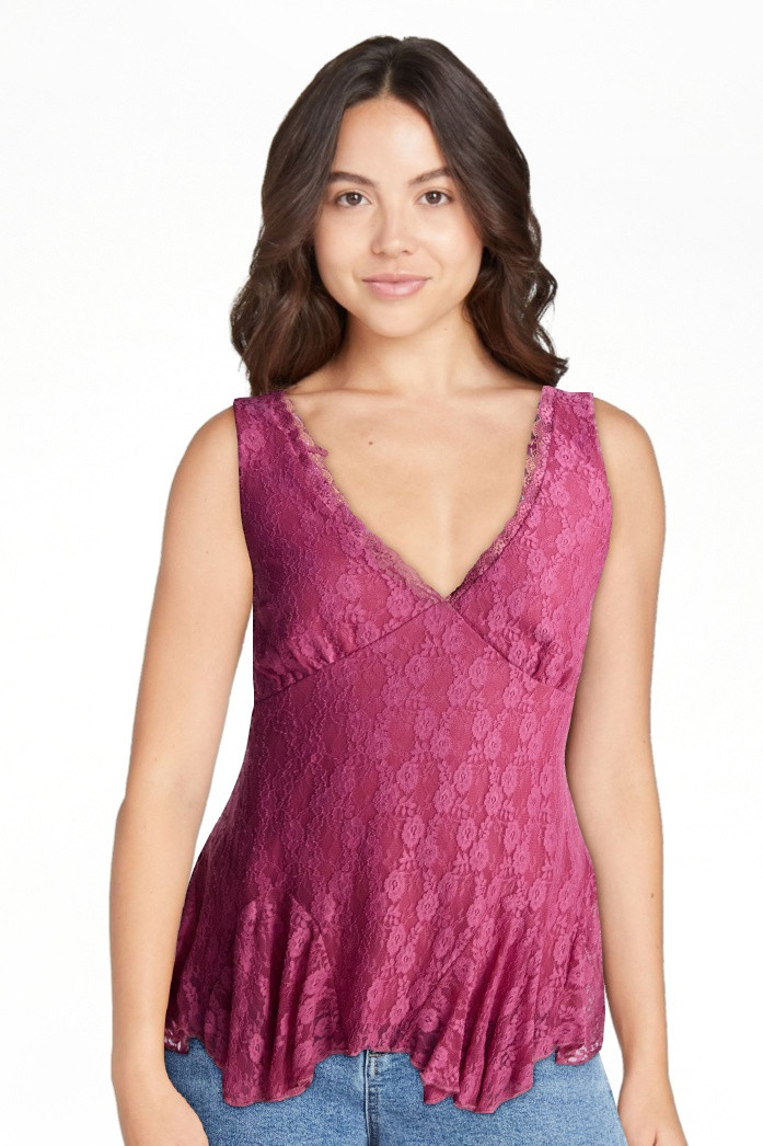 No Boundaries Lace Godet Tank Top, Women\u2019s XXS-XXL | Walmart (US)