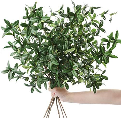 Miracliy 6pcs Artificial Eucalyptus Leaves Stems Faux Greenery Branches for Vase Home Wedding Dec... | Amazon (US)