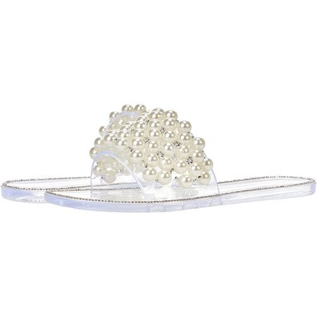 Steve Madden Womens Joyous Slide Sandal 7 Clear Pearl | Walmart (US)