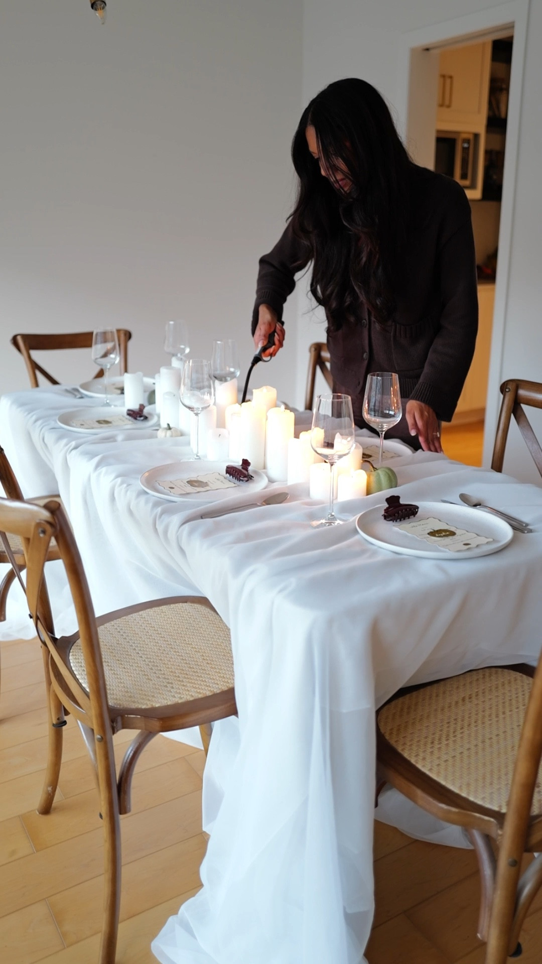 Hosted some of my girls recently and this is the tablescape I set up for the night 🕯️✨

Wanted cozy fall vibes for the girls to be comfy and get to know each other

Loved being able to re-use my engagement party decor from last year and getting creative with the menu and name cards

What do you think!? Think this would be a great friendsgiving set up as well for my US girlies

girls night in | girls dinner party | dinner party set up | fall tablescape |tablescape styling | tablescape inspo |friendsgiving table | girls friendsgiving | simple tablescape | friendsgiving dinner | fall aesthetic | fall hosting | hosting essentials fable plates | crate and barrel oversized white wine glasses | matte silver cutlery | pillar candles | sheer curtain/ draping panels | gap pocket cardigan sweater

#LTKSeasonal #LTKHome #LTKHoliday