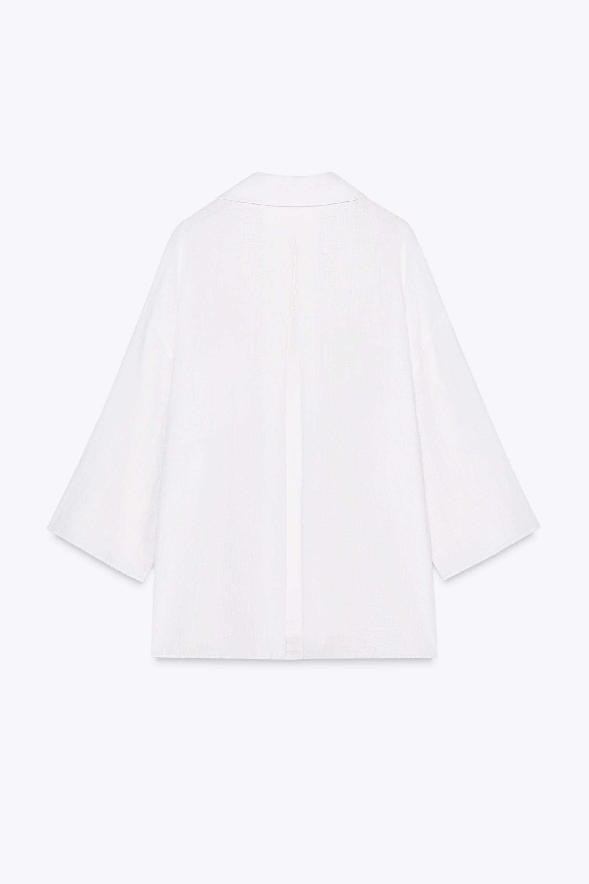 ZW COLLECTION 100% LINEN OVERSIZE SHIRT | Zara UK