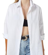 BIG DART Oversized Button Down Shirts for Women, Dressy Casual Long Sleeve Blouses Summer Tops Tu... | Amazon (US)