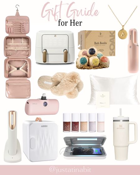 Gift Guide for Her - Gifts for Women - Gift for Girls Who Have Everything - Bath Bombs - Selfcare - Airfryer - Nail Polish - Skincare Fridge - Electric Bottle Opener - Phone Sanitizer - Stanley Mug - Travel Cup - Slipper - House Shoes - Travel Makeup Bag 

#LTKSeasonal #LTKHoliday #LTKGiftGuide