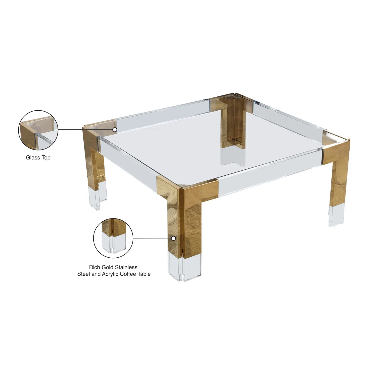 Casper Glass Top Coffee Table | Wayfair North America
