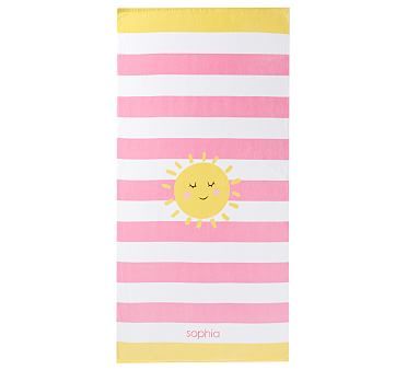 Sunshine Stripe Baby Beach Towel | Pottery Barn Kids