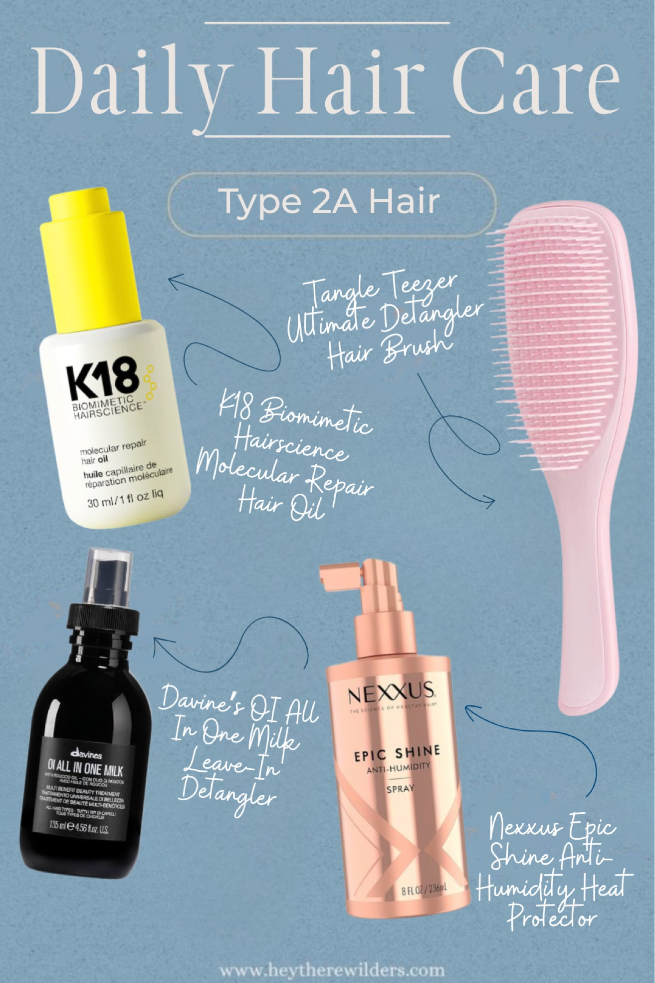 Daily hair care for type 2A hair! #HairCare #DailyHairCare #HairCareProducts #2ATypeHair￼

#LTKgrwm #LTKselfcare #LTKBeauty