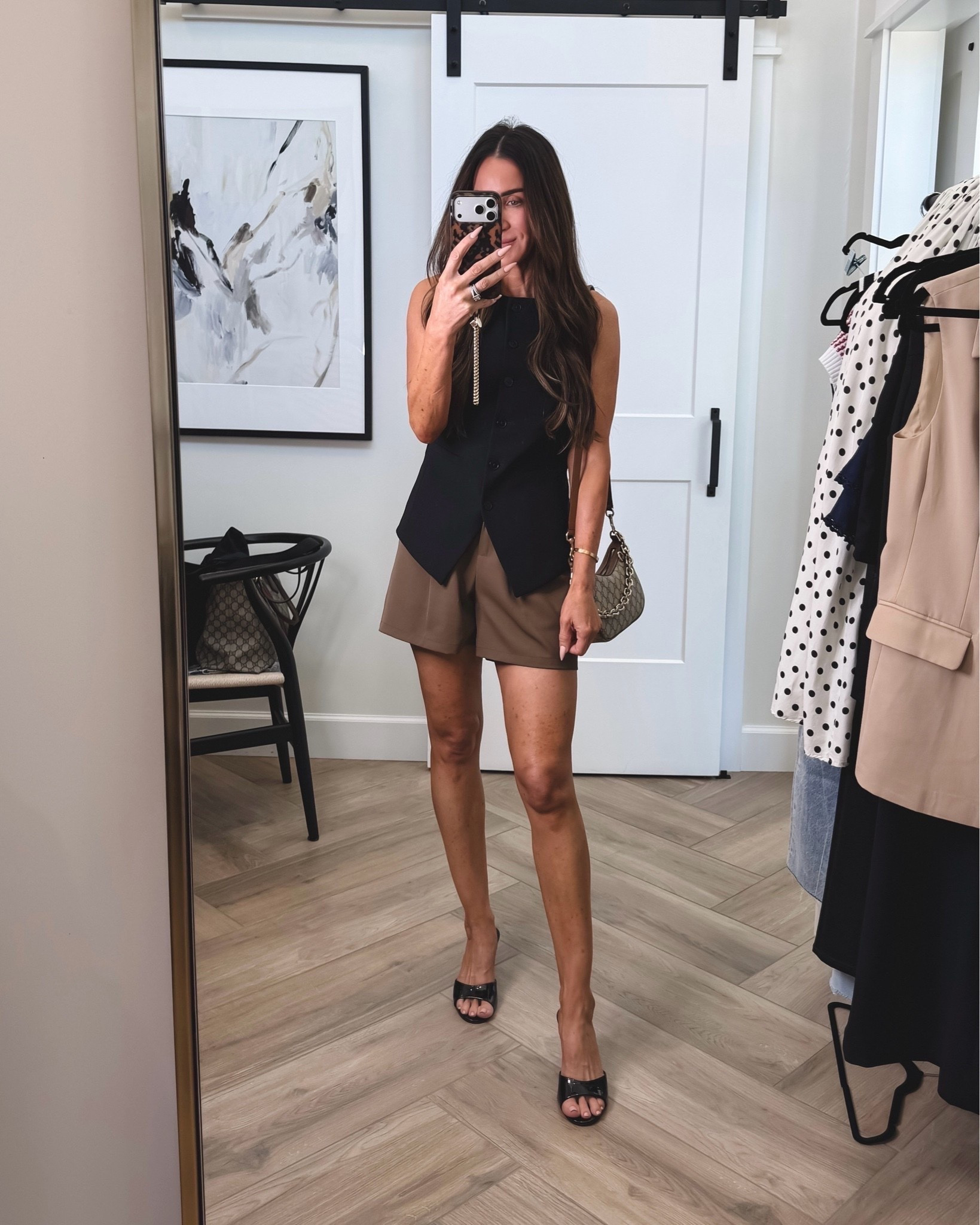 Summer night out, outfit of the night, what I wore …dinner with the fam for Hartley’s bday 
Vest and shorts  sz small
Heels tts ..I always sz up 1/2 sz for comfort but didn’t need to here 
@Express @Steve Madden US

#LTKootd #LTKOver40 #LTKSeasonal