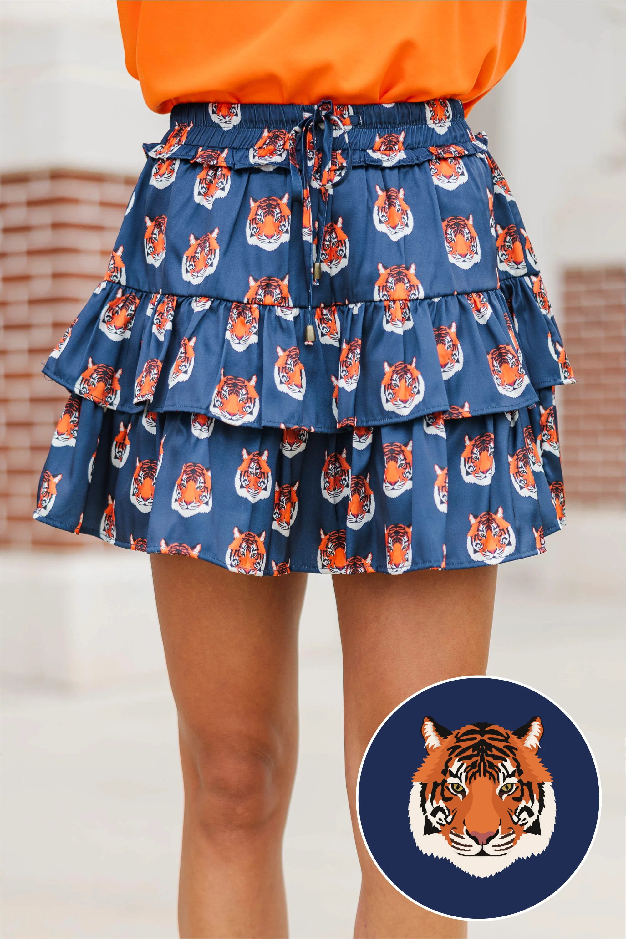Cheering For You Navy Tiger Skort | The Mint Julep Boutique