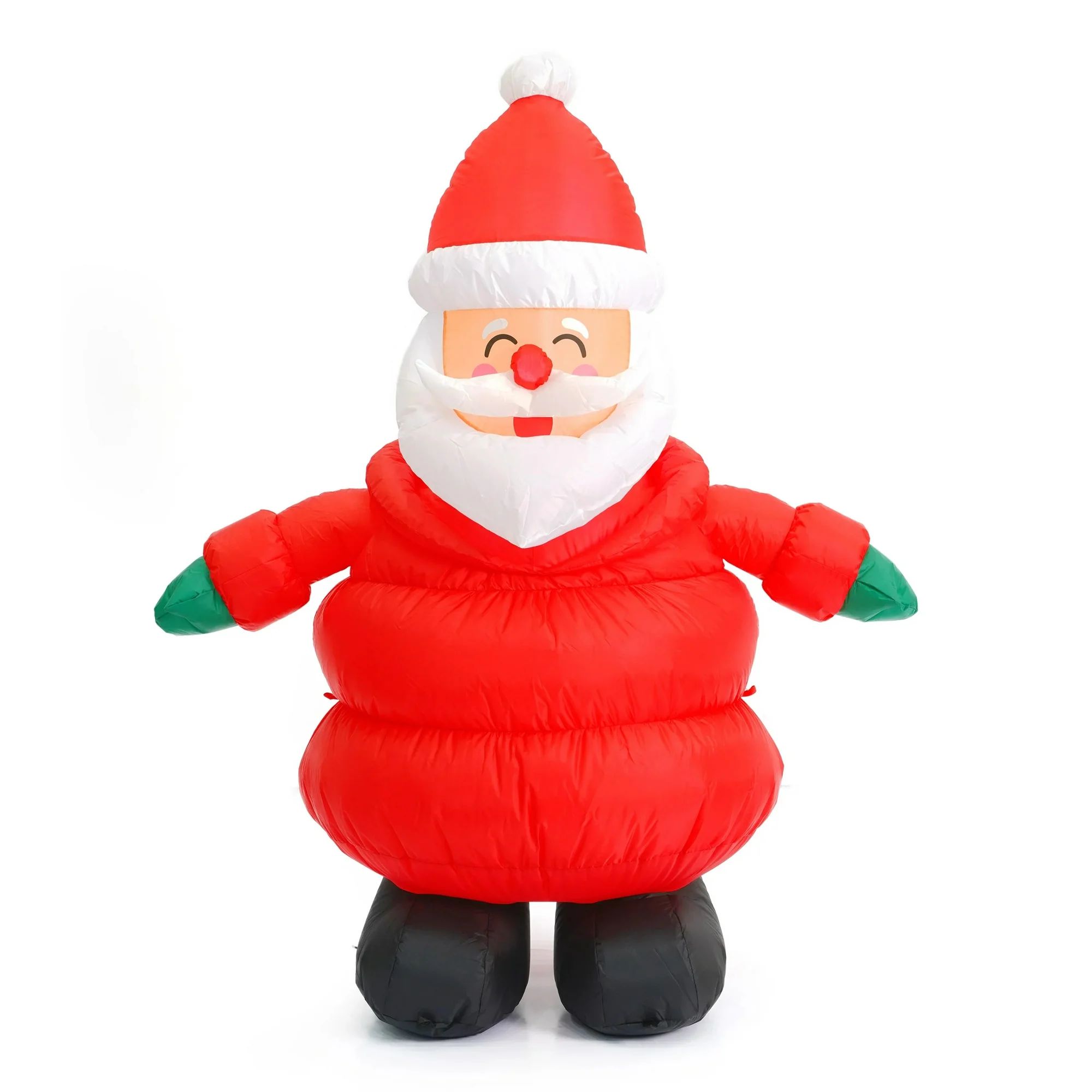 4.5ft Puffy Coat Santa - Lighted Christmas Inflatable by Seasonal LLC | Walmart (US)