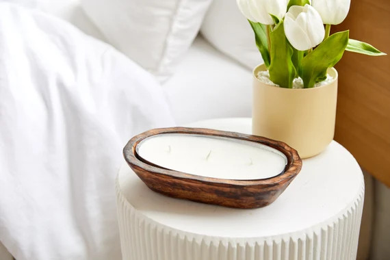 3 Wick Dough Bowl Candle | Handmade / Poured | 100% Soy Wax Essential Oil | Cozuddle|  FREE Shipp... | Etsy (US)