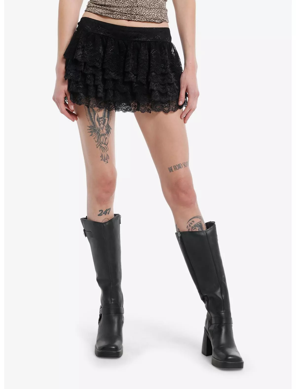 Black Lace Ruffled Skort | Hot Topic | Hot Topic