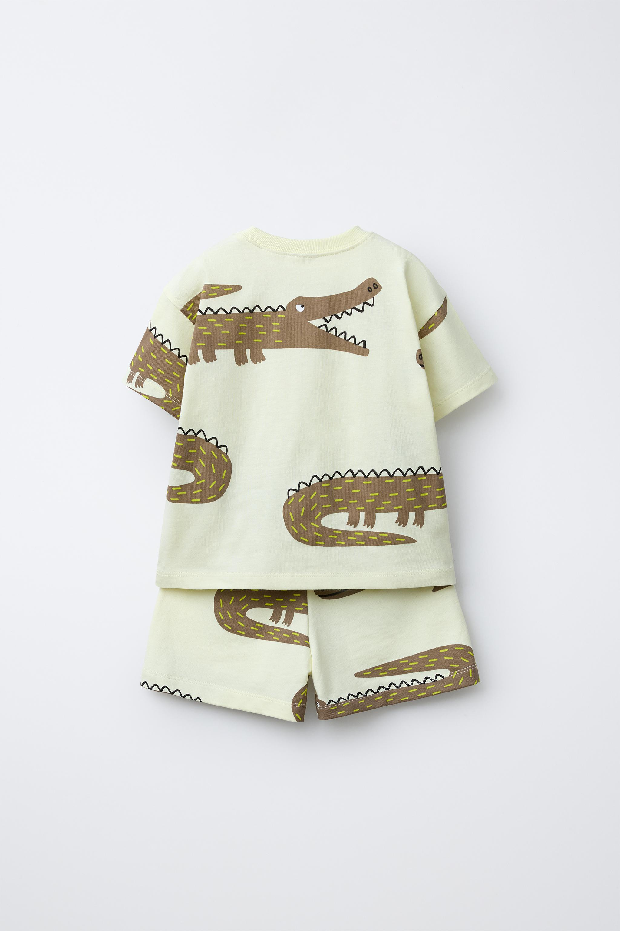 CROCODILE PRINT T-SHIRT AND BERMUDA SET | Zara US