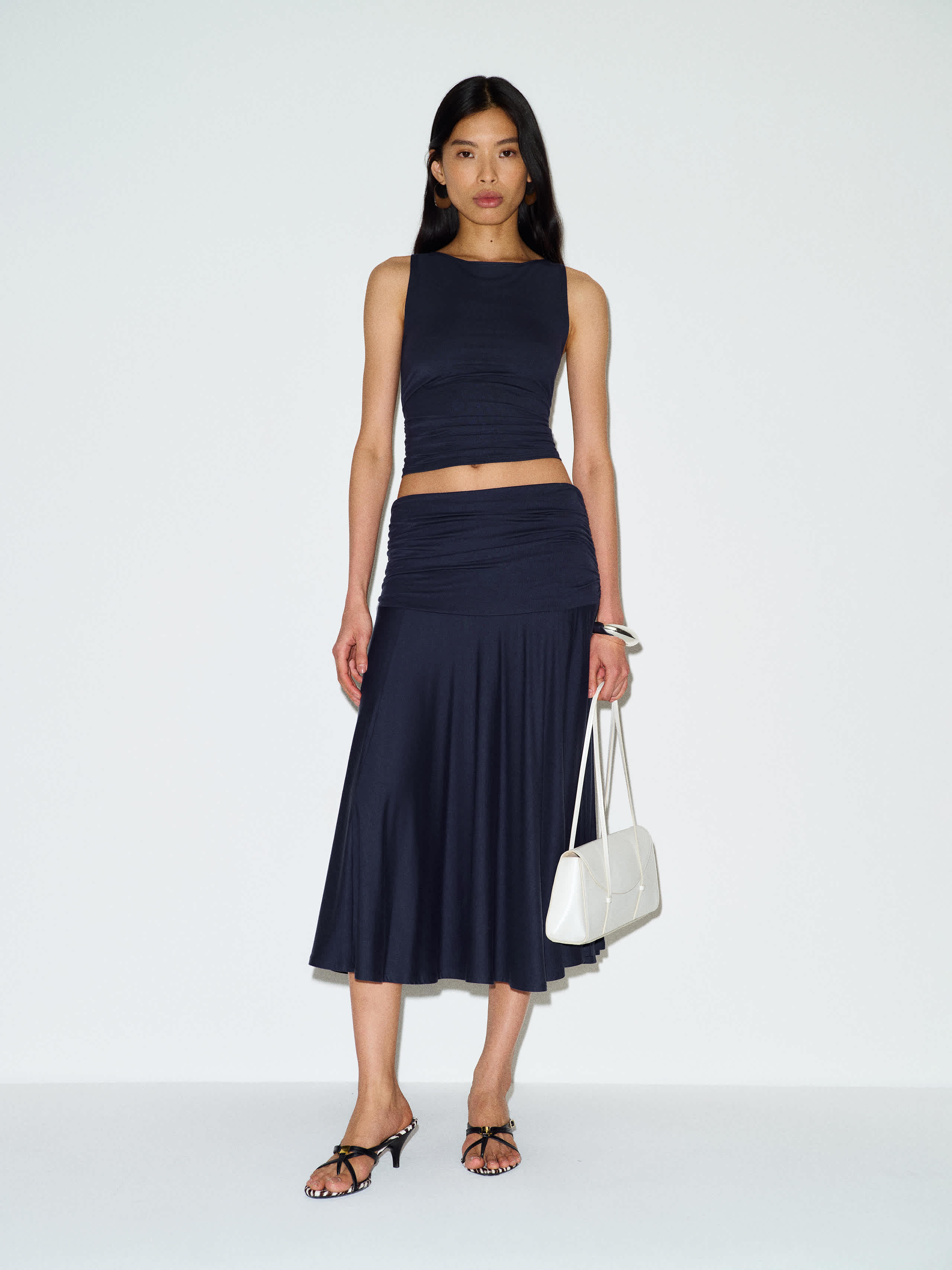 Reformation Demi Knit Two Piece Blue Small | Reformation (Global)