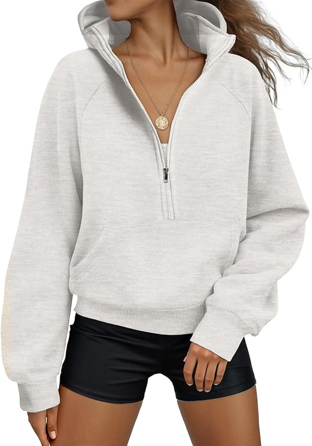 SHEWIN 2025 Women Half Zip Hoodies Fall Pullover Sweatshirt | Amazon (US)