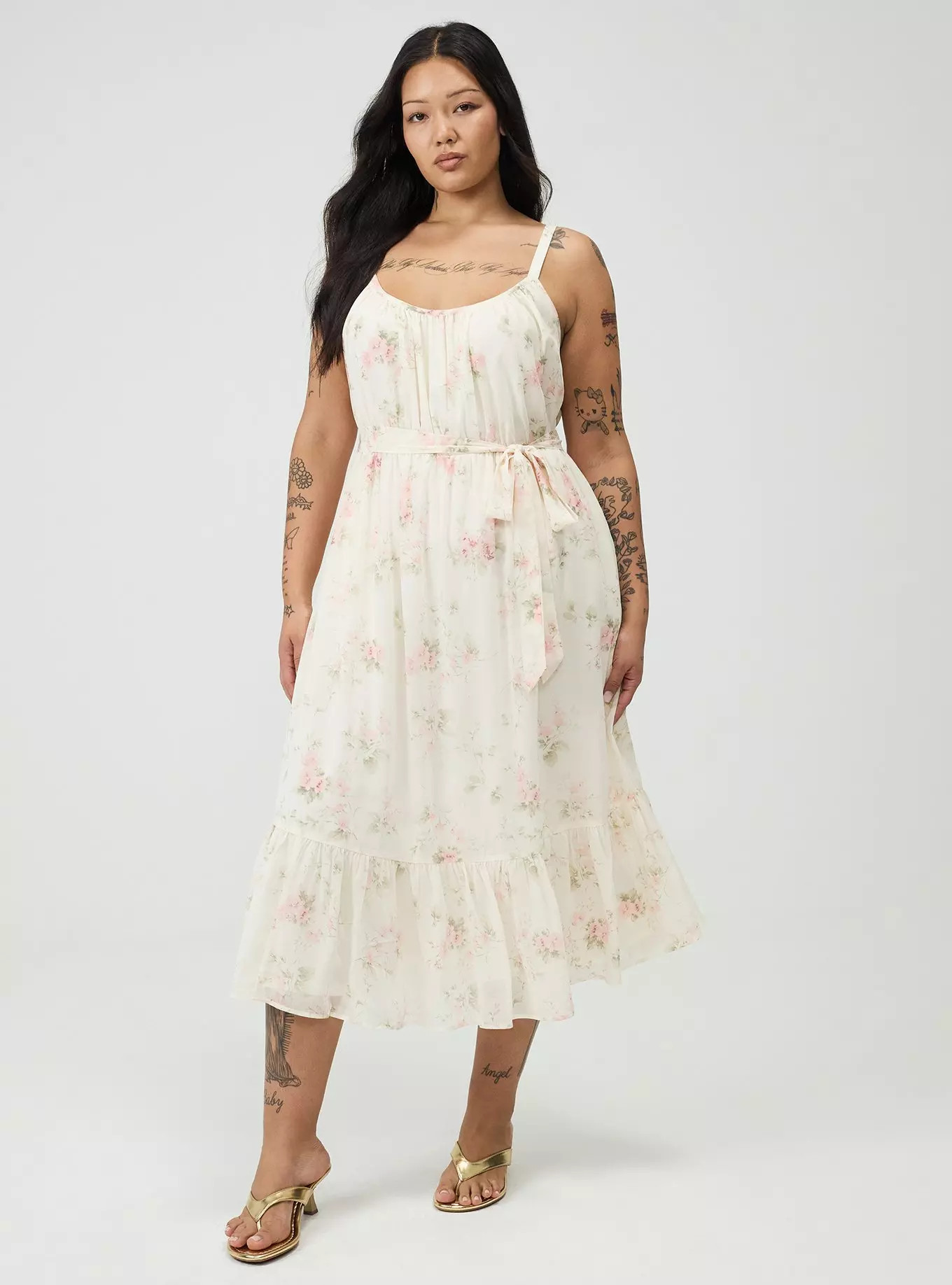 Chiffon Tea Length Dress | Torrid (US & Canada)