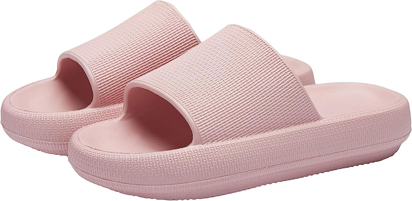 Slippers for Women and Men Quick Drying Slide Sandal with Thick Sole Non-Slip Soft Shower Slipper... | Amazon (US)