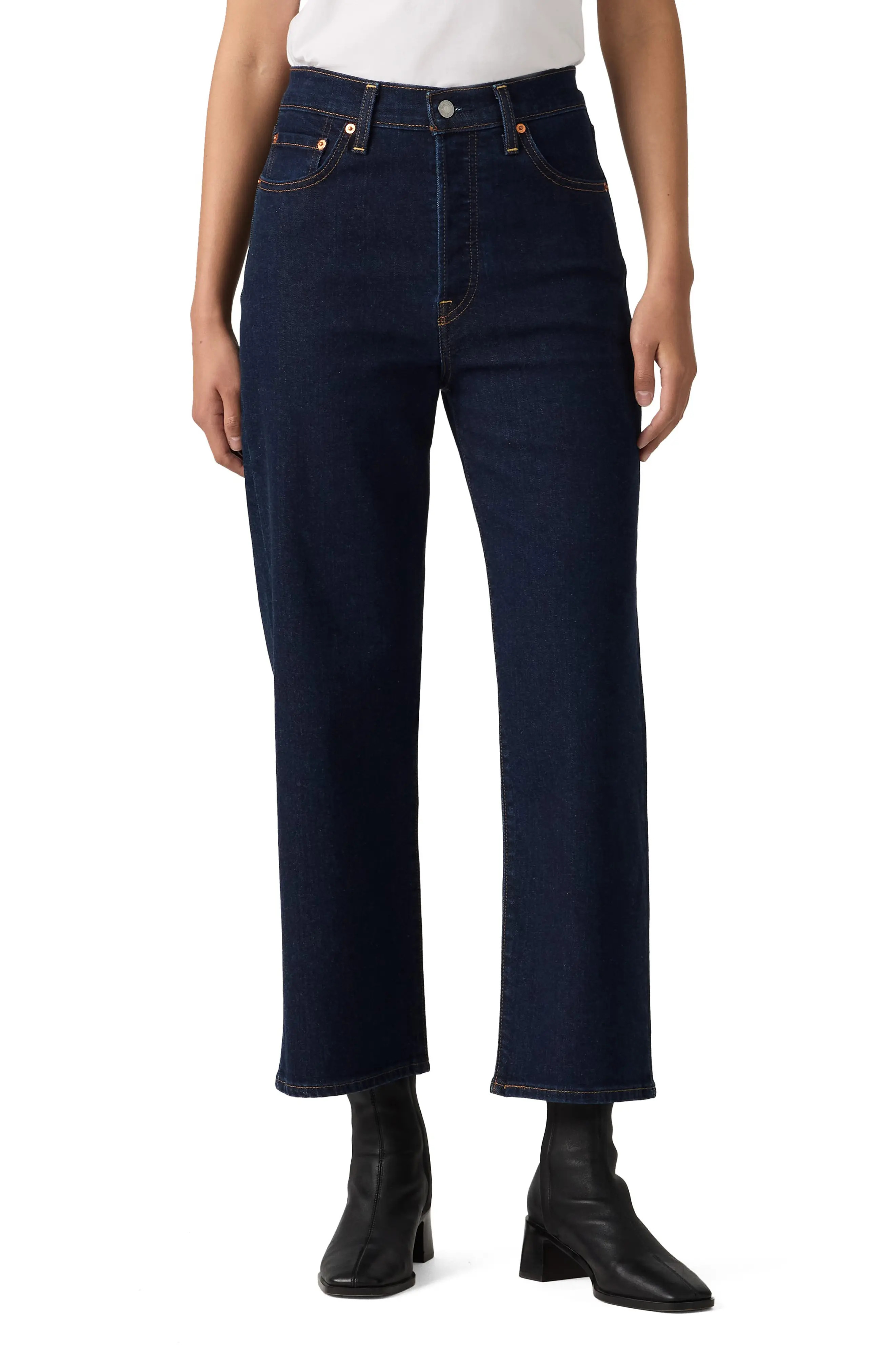 Levi's Ribcage High Waist Ankle Straight Leg Jeans (Women) | Nordstromrack | Nordstrom Rack