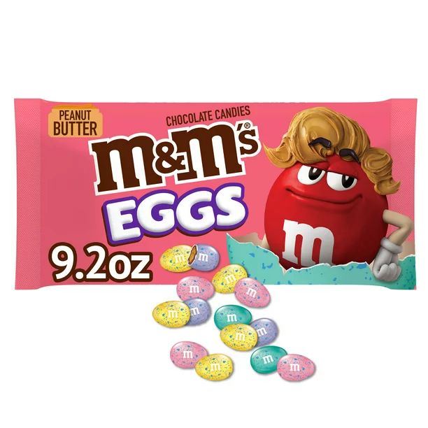 M&M's Peanut Butter Easter Milk Chocolate Easter Egg Candy - 9.2 oz | Walmart (US)