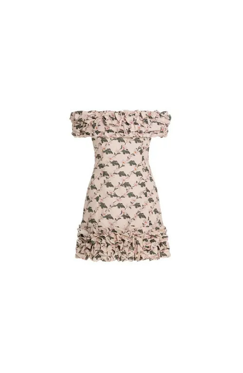 Agua by Agua Bendita Jardin Anhelo Mini Dress in Multicolor at Nordstrom, Size X-Small | Nordstrom