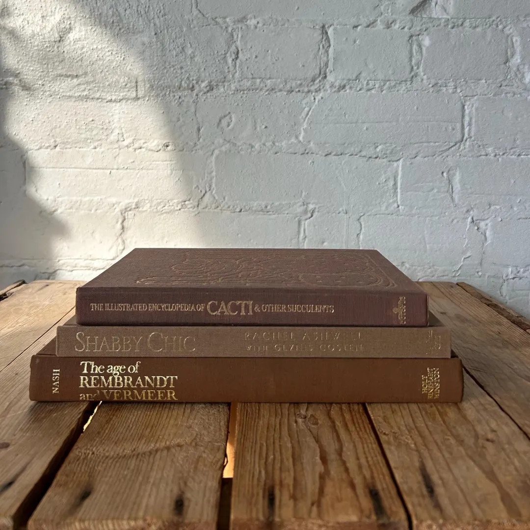 3 Vintage Brown Coffee Table Book Bundle! Set of 3 Coffee Table Books in Brown, Neutral Coffee Ta... | Etsy (Global)