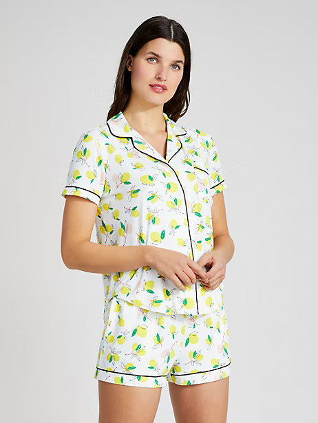 lemon toss short pj set | Kate Spade (US)