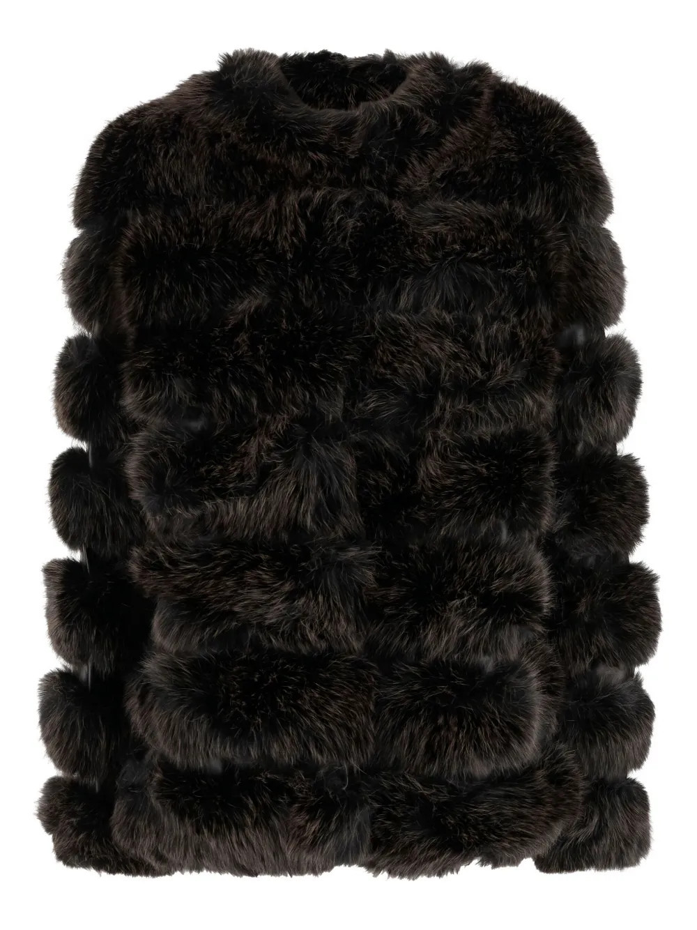 UNCOMMON faux-fur panelled coat - Brown | Farfetch Global