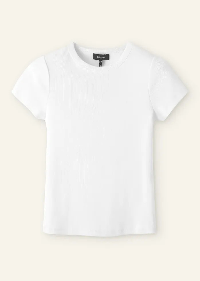 Ultimate Fitted Rib Crew Neck Tee | ME+EM US