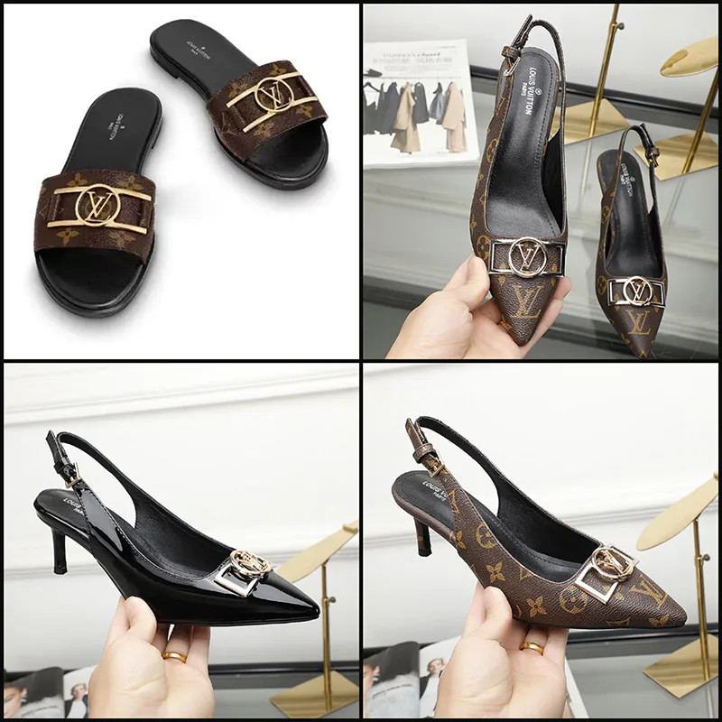 L-V DUPE Women's Flat Slippers Sandals with Heels for Women Beach Sandals EU 35-42 | DHGate