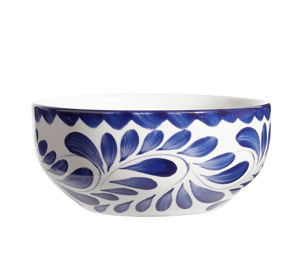 Puebla Porcelain Cereal Bowl, Set of 4 - Blue | Pottery Barn (US)