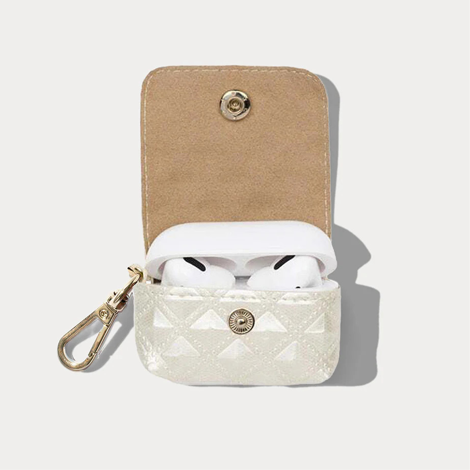 Avery AirPods Clip-On Pouch - Creme/Gold | Bandolier