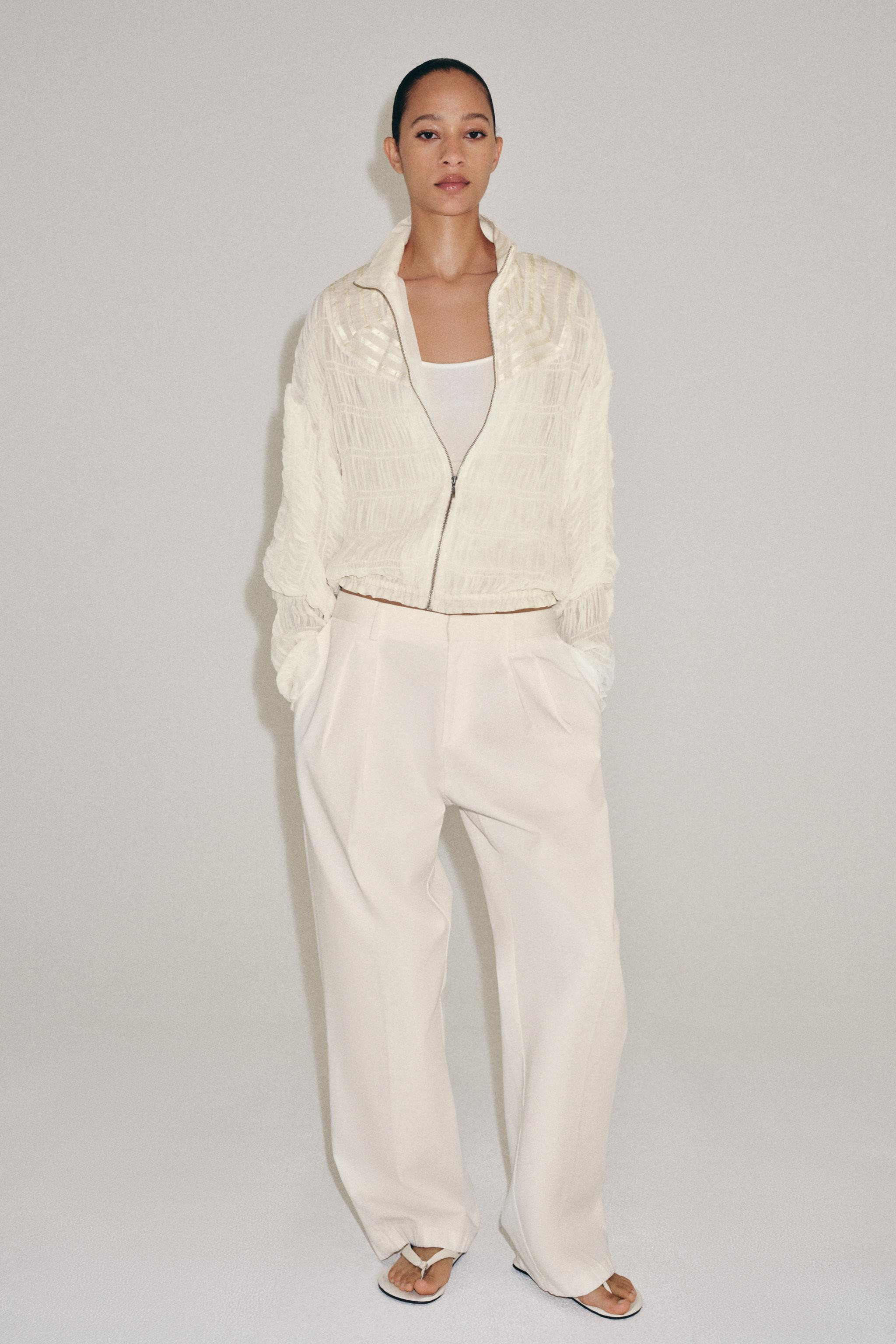 ZW COLLECTION GATHERED BOMBER JACKET | Zara US