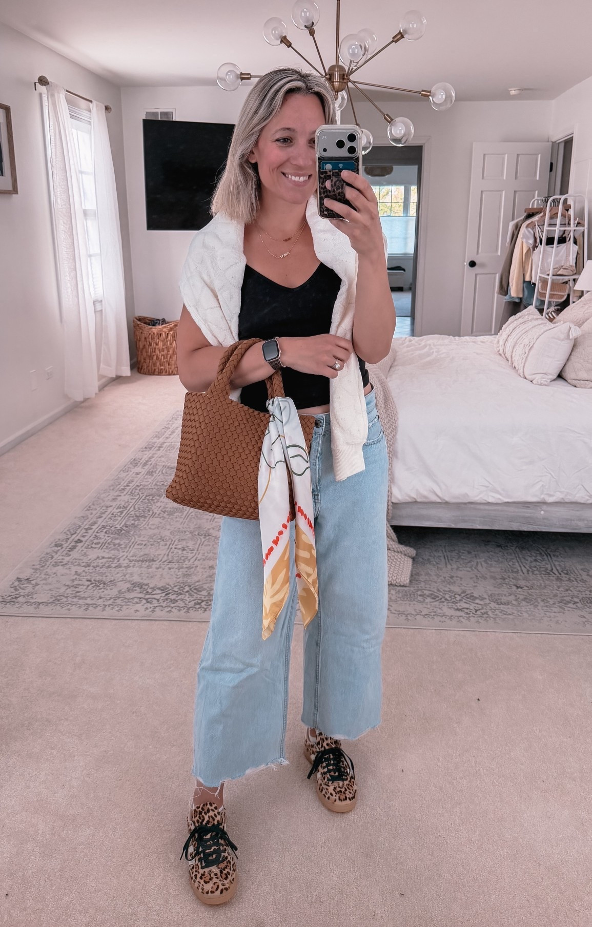 Today’s outfit of the day. Running errands. School drop off. Appointment  

Leopard shoes. Summer jeans. Silk scarf. Every day bag  

#LTKdayinmylife #LTKootd #LTKmomlife