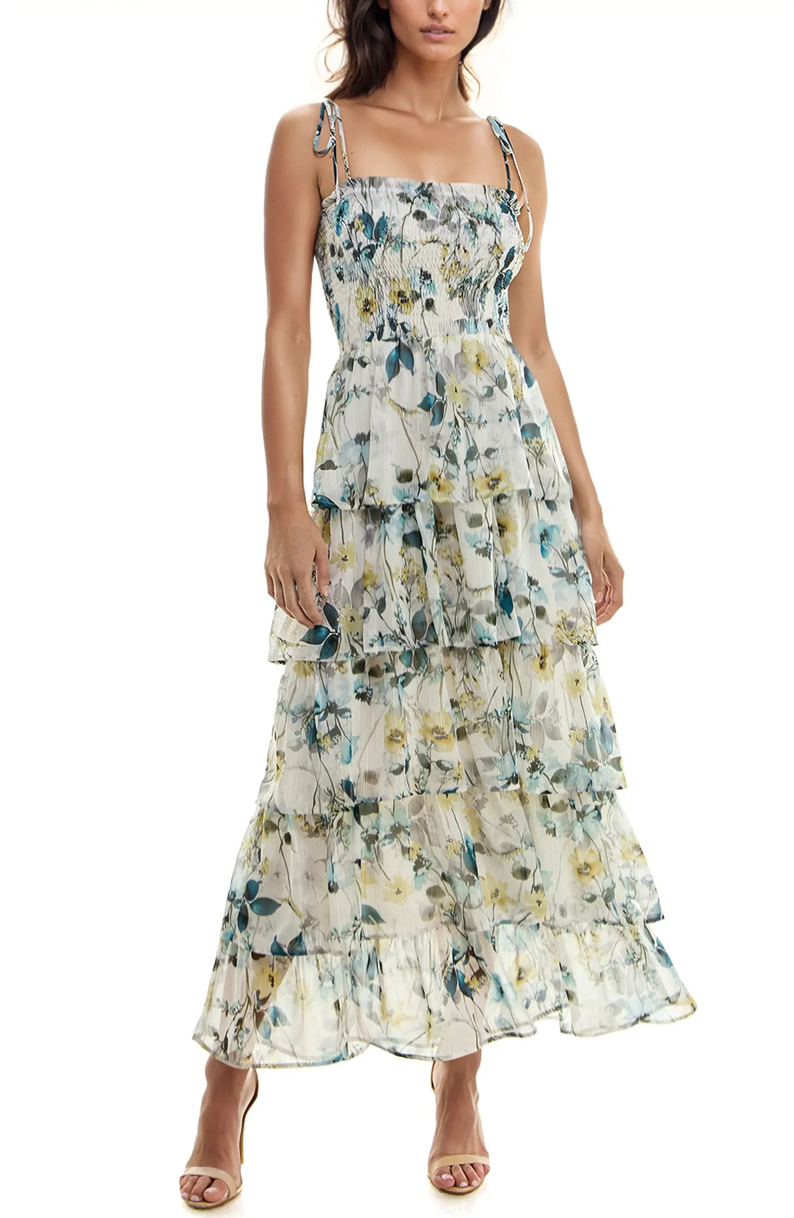 Floral Tiered Maxi Sundress | Nordstrom