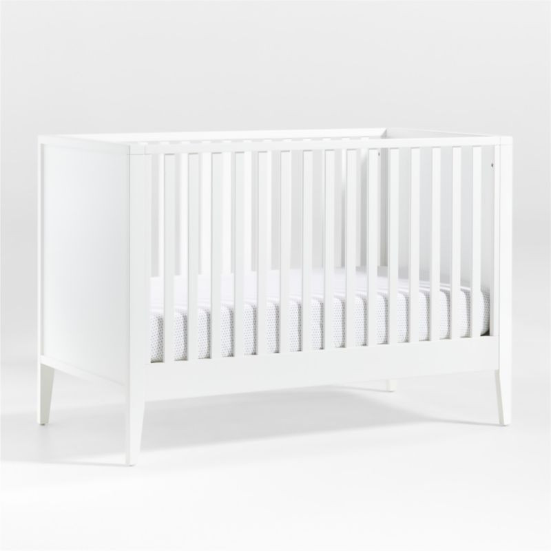 Ever Simple White Wood Convertible Baby Crib + Reviews | Crate & Kids | Crate & Barrel