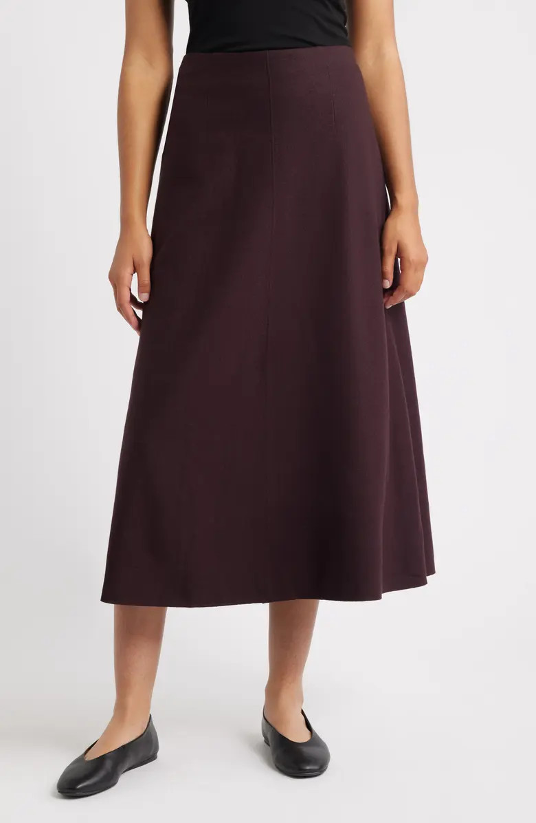 Felted Wool Jersey A-Line Skirt | Nordstrom