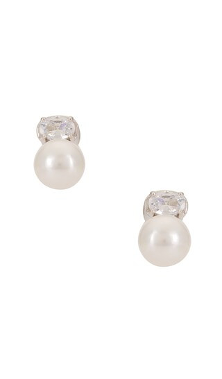 Cleo Stud Earring in White Pearl | Revolve Clothing (Global)