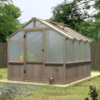 8 ft. x 8 ft. Wooden Greenhouse for Outdoors, Polycarbonate Greenhouse with Roof Vent, Greenhouse... | The Home Depot