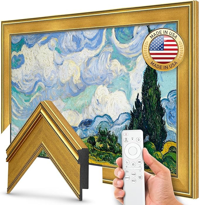 Antique Gold 55" Premiere Deco TV Frame - Compatible ONLY with Samsung The Frame TVs (Fits 2021-2... | Amazon (US)