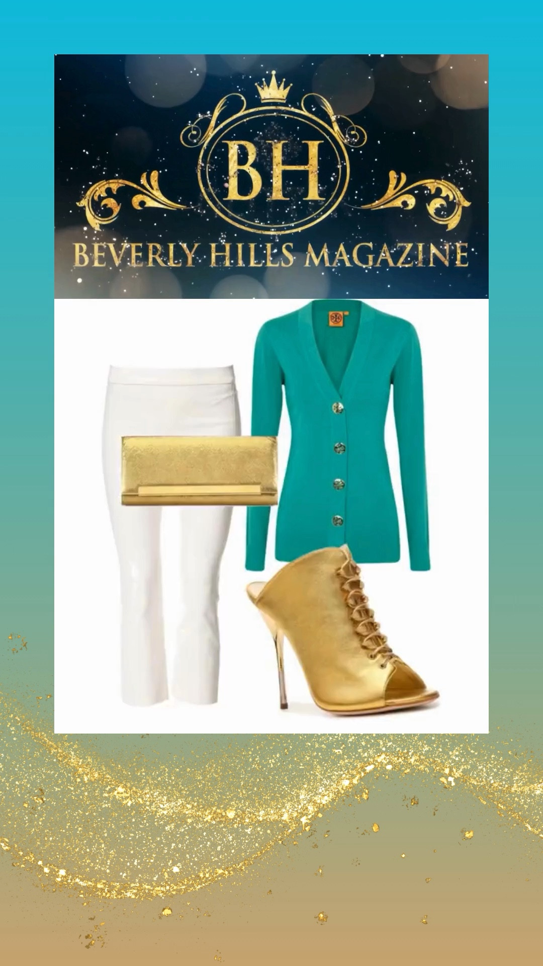 ✨ GOLDEN TORY BURCH STYLE ✨

Glow with effortless sophistication in this radiant golden Tory Burch look. Warm metallic tones paired with polished silhouettes create a style that feels both modern and timeless. From refined tailoring to luxe accessories, this ensemble captures the perfect balance of everyday elegance and elevated glamour for the woman who shines naturally.

✨ SHOP THE LOOK ✨

https://www.beverlyhillsmagazine.com/shop

#ToryBurch #ShopStyle #LuxuryFashion 