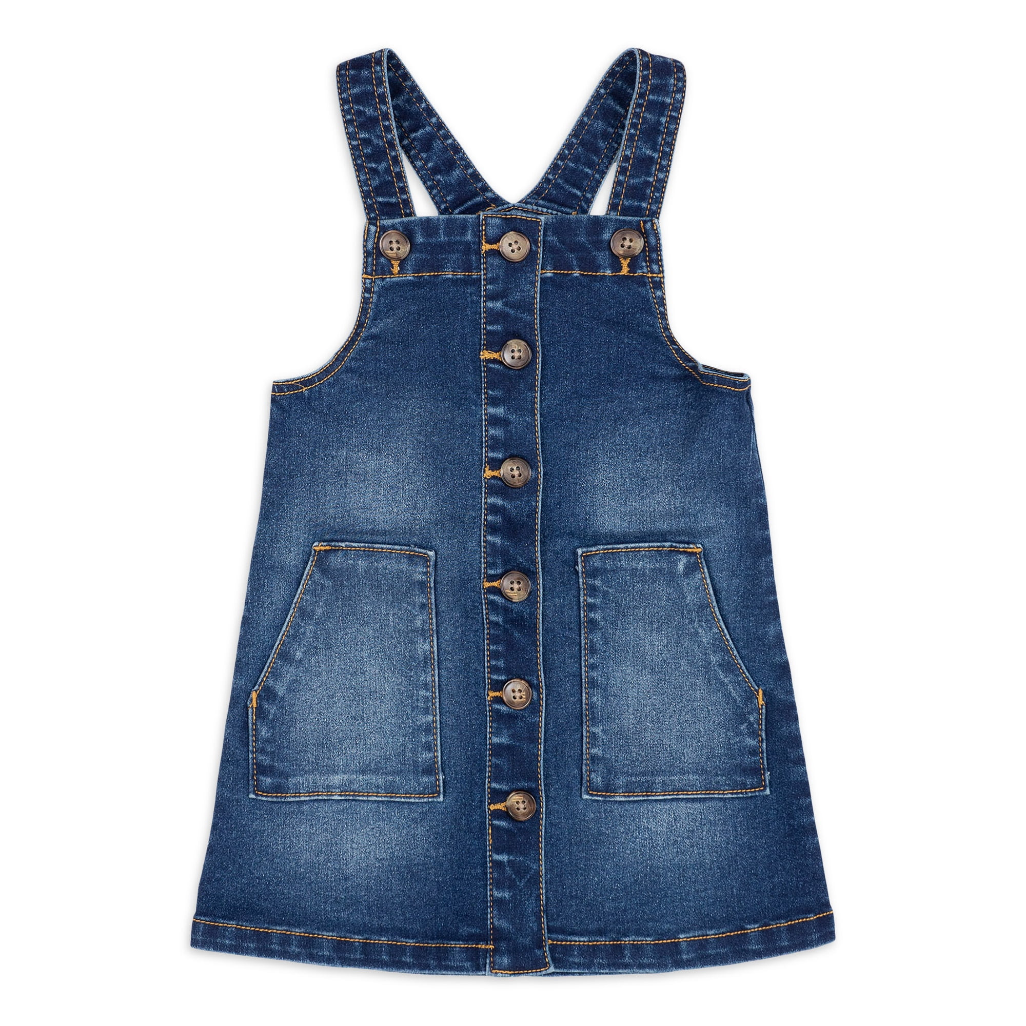Wonder Nation Baby & Toddler Girls Jumper Dress (Sizes 12M-5T) | Walmart (US)