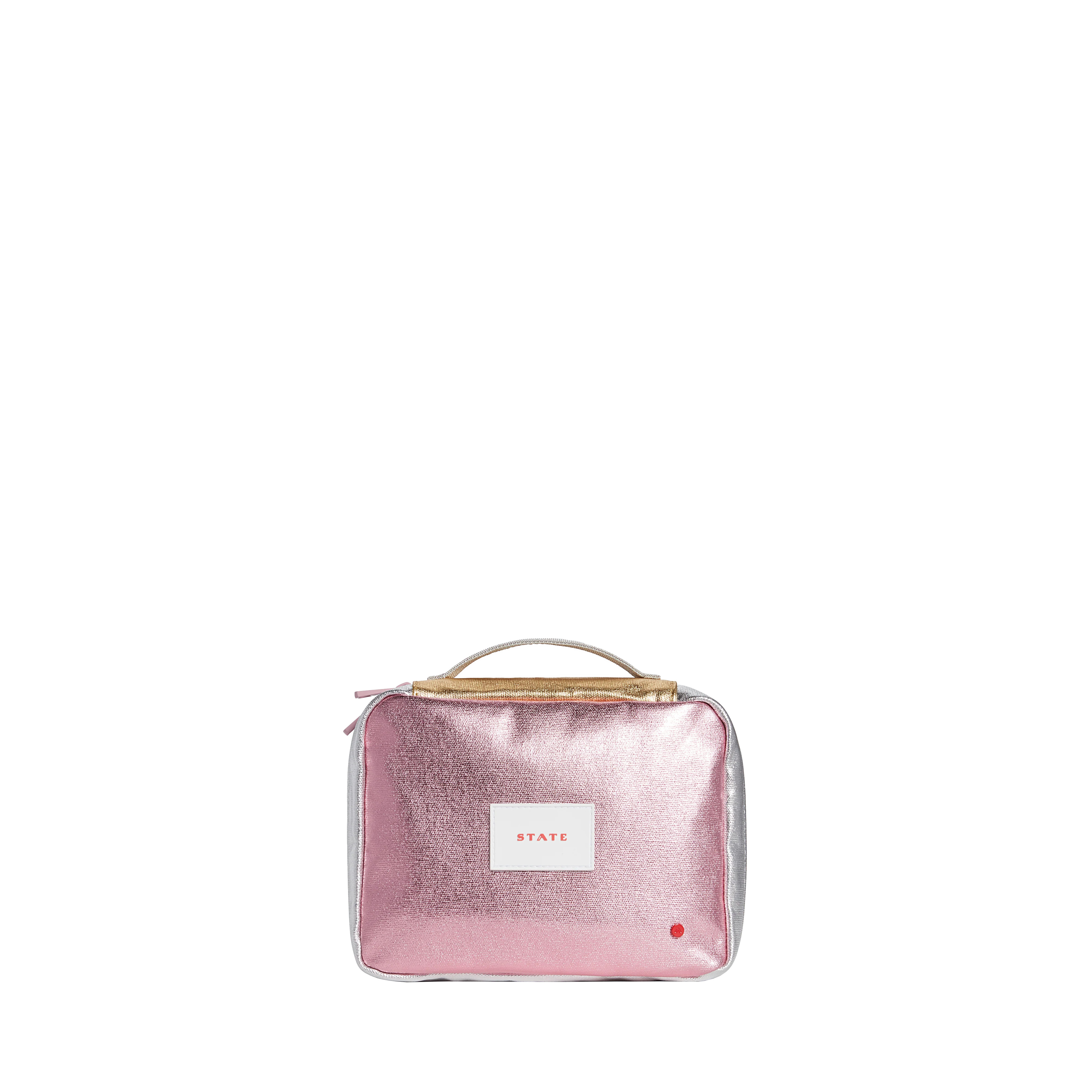 STATE Bags | Bensen Toiletry Kit Metallic Pink/Silver | STATE Bags
