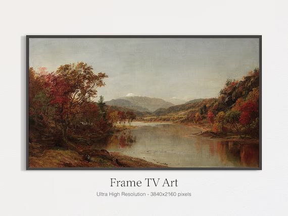 Samsung Frame TV Art Autumn Fall Autumn Trees Oil Painting - Etsy | Etsy (US)