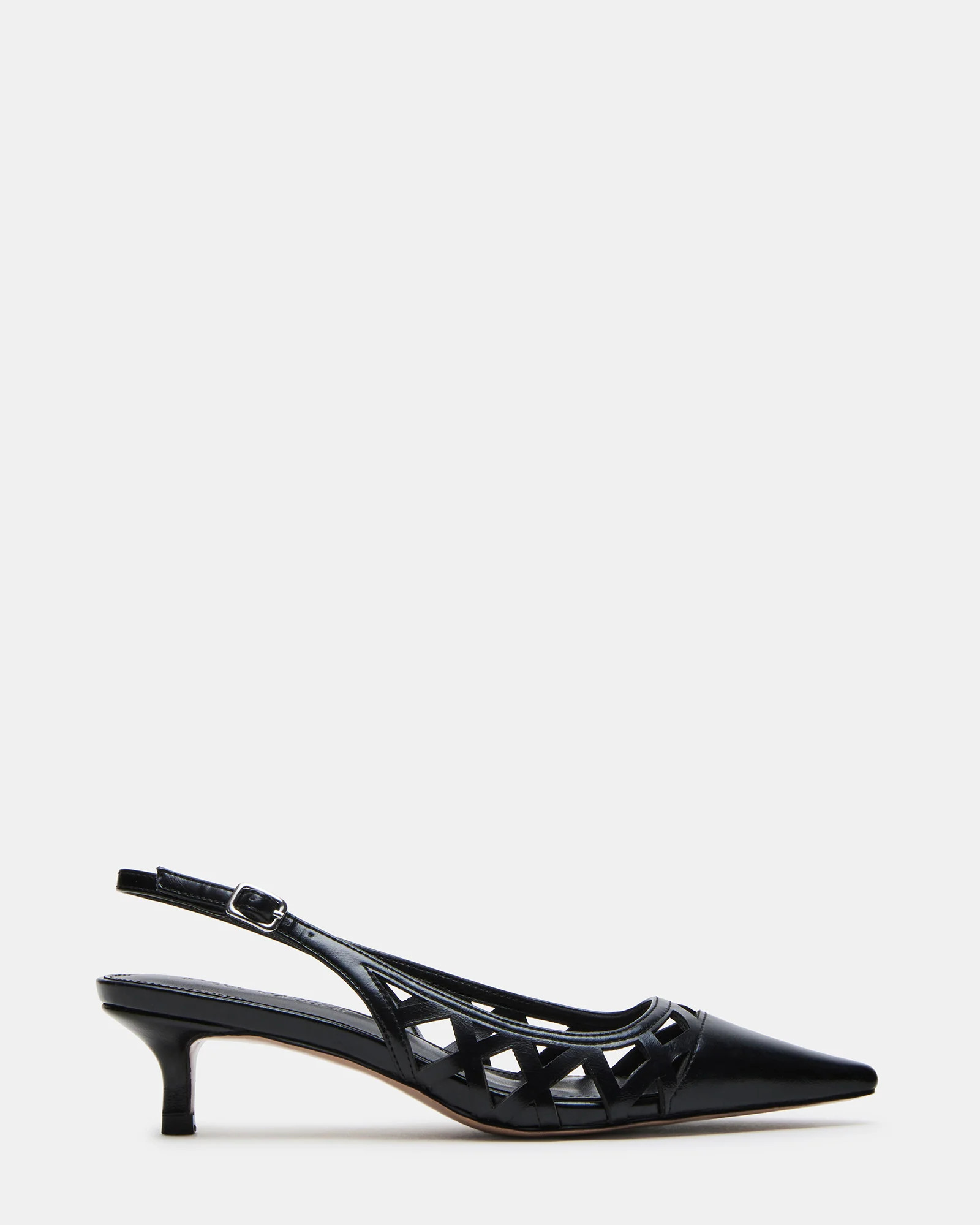 KALICO Black Pointed-Toe Slingback Kitten Heel | Women's Heels | Steve Madden (US)