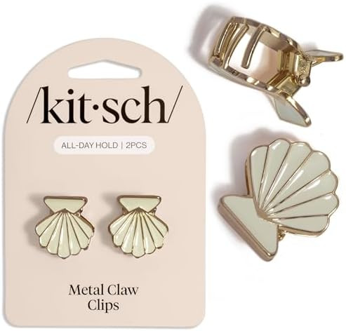 Kitsch Clam Shell Hair Clips - Beach-Inspired Cute Hair Clips | All-Day Strong Hold Metal Hair Ac... | Amazon (US)