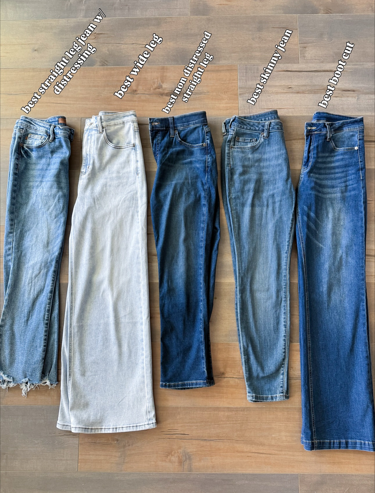 Amazon denim round up 👖 My favorite affordable jean finds! Straight leg jeans, wide leg jeans, boot cut jeans, mom jeans, skinny jeans, trending, dark wash, light wash, fall style, must-have jean styles | All run tts
 

 #LTKPetite #LTKFindsUnder50 #LTKStyleTip