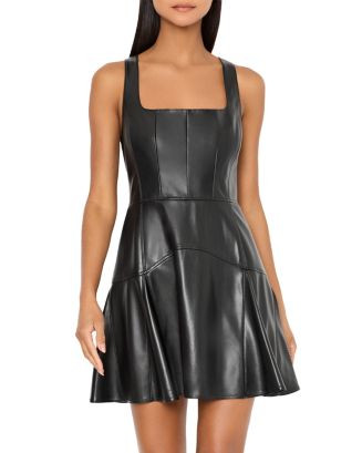 MILLY Faux Leather Mini Dress  | Bloomingdale's Women | Bloomingdale's (US)