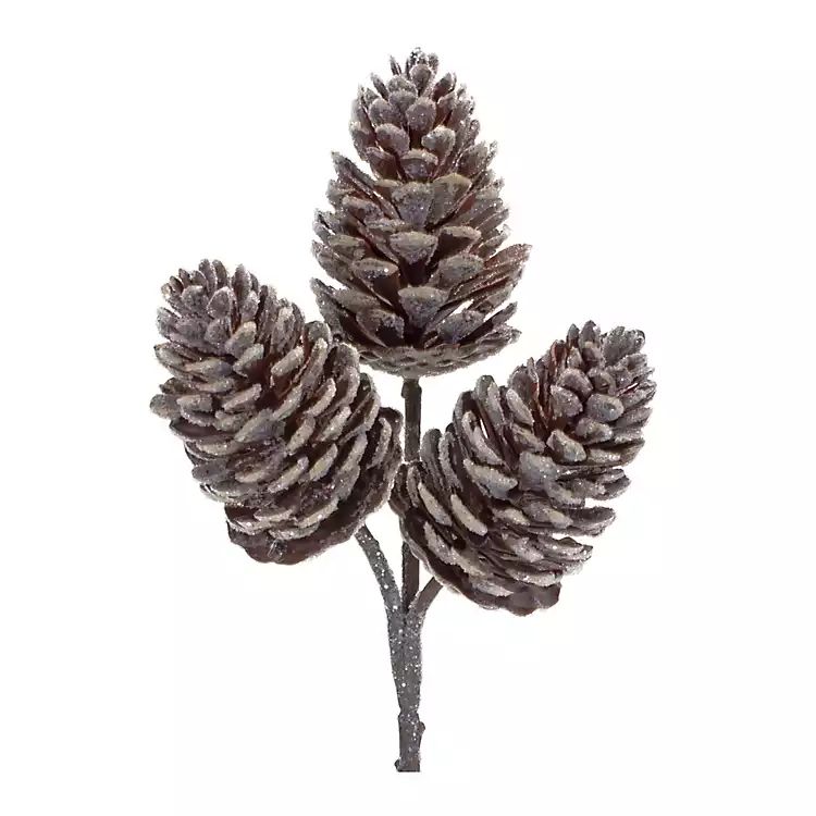 Frosted Pinecone Tree Picks, Set of 6 | Kirkland's Home