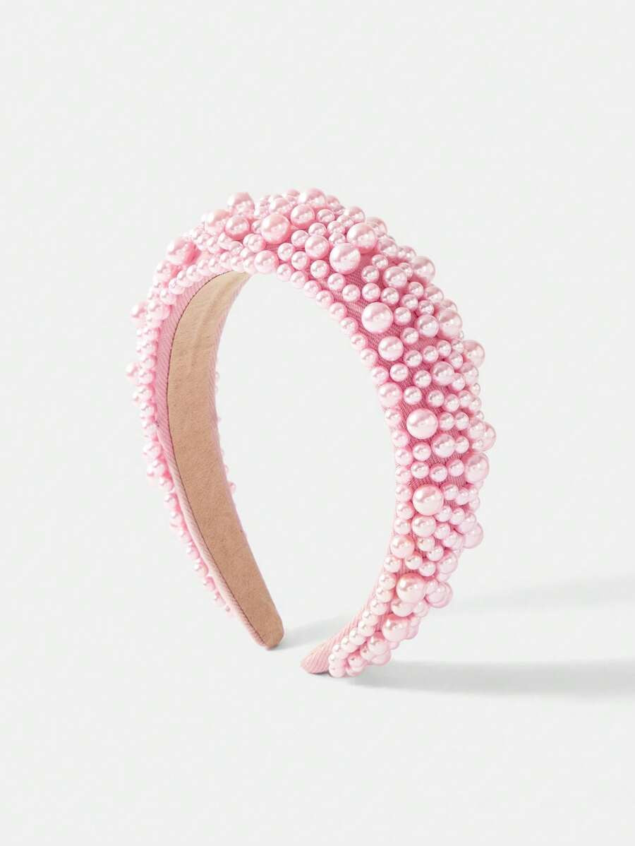 SHEIN Belle 1pc Women Elegant & Luxury Pearl/Abalone Shell Headband, Suitable For Wedding And Par... | SHEIN