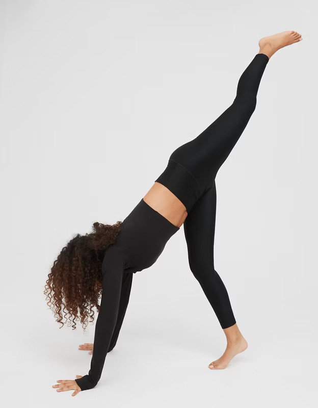 OFFLINE By Aerie Ribbed Shine High Waisted Legging | Aerie