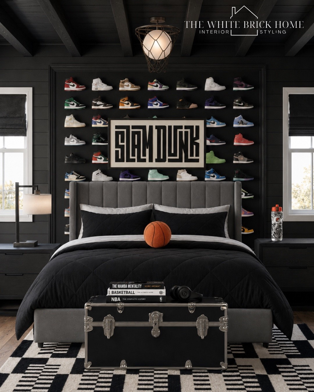 A bold sneaker inspired bedroom that blends street style with elevated, modern design for the ultimate basketball hang out. 

Boys room, boys bedroom, kids room, kids bedroom, basketball, basketball bedroom, kids room wallpaper, boys room wallpaper, boys room bedding, boys room rug, boys room decor ideas, boys room theme, boys room decor ideas, boys room design, sneaker, nike sneaker, boys room decor, basketball themed bedroom, sneaker themed bedroom, boys room decor ideas, teen boy, teen boy bedroom, teen bedroom, boys room design. Boys room bedding, sports themed bedroom, sports room, sports bedroom, basketball themed room, wayfair teen boy bedroom, wayfair boys room, wayfair bedroom furniture, pottery barn teen, wayfair rug, Etsy